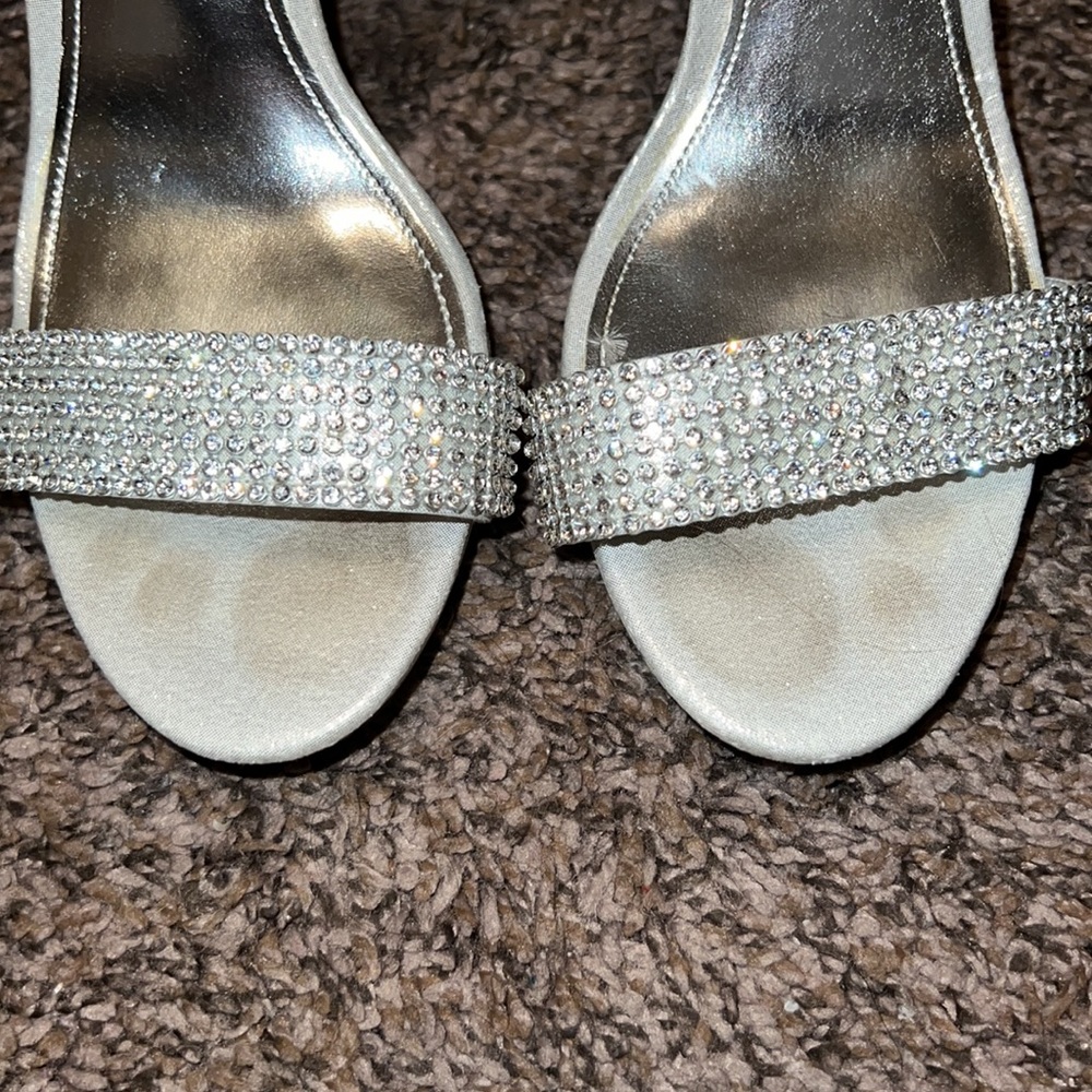 Silver Rhinestone Heels - Picture 6 of 7